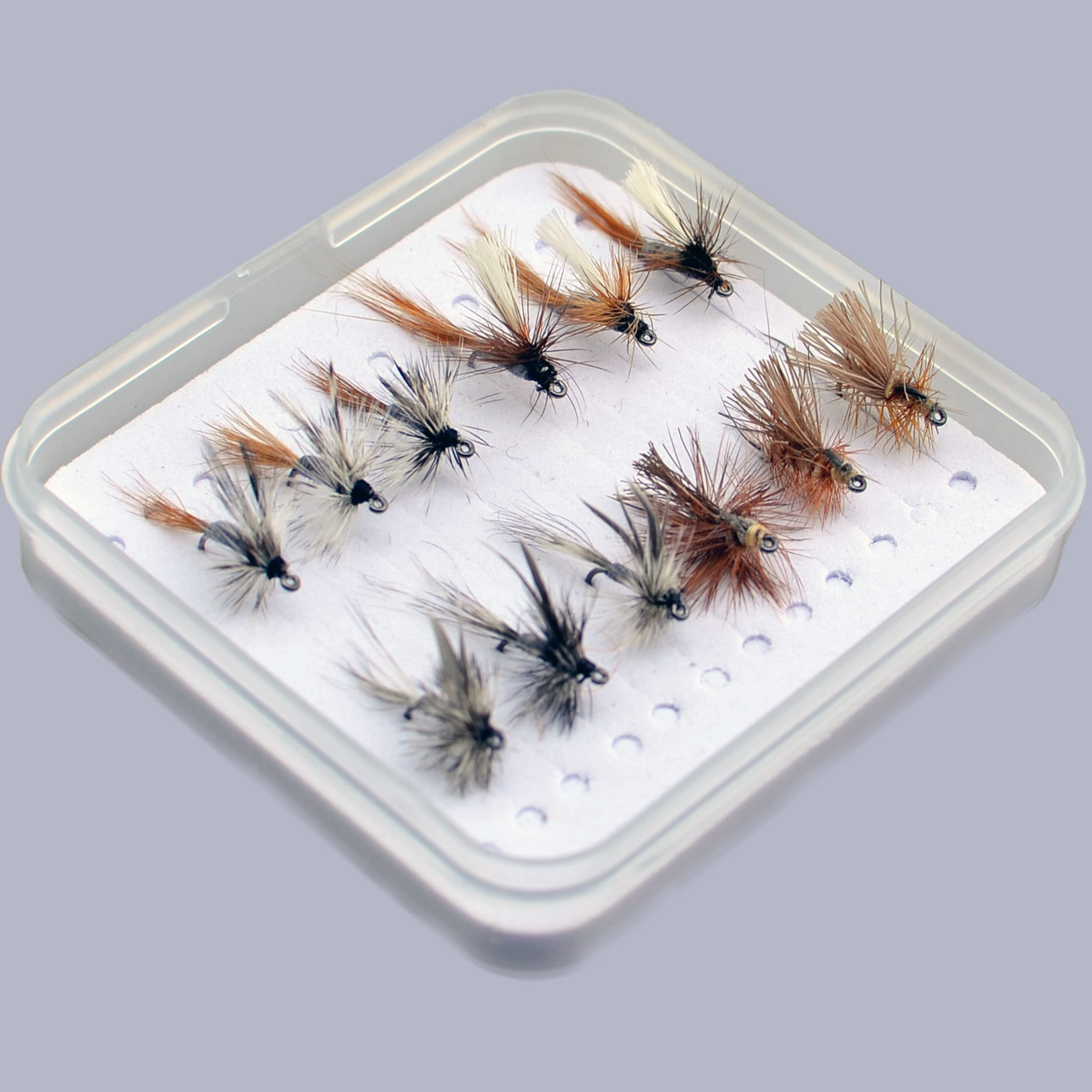 Fliegenfischen Trockenfliegen/EIN Dutzend/Caddis Parachute/DORATO Hasenohr/ELK Hari/GRIFFITH'S GNAT/HEMMINGWAY/Parachute Adams/Royal Coachman/PEG's Midge (Vier Sorten)