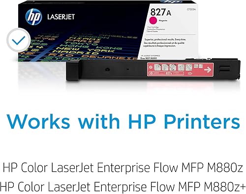 Miniatura 2 de HP Cartucho de tóner magenta 827A | Funciona con HP Color LaserJet Enterprise Flow MFP M880 Series | CF303A