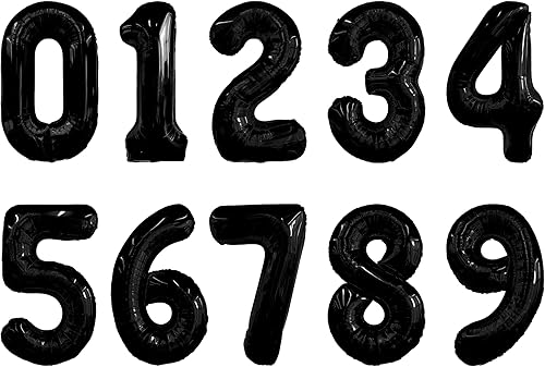 Globos con números de 16 pulgadas, de papel de aluminio de Mylar del número 0-9, para decoración de fiestas, globos digitales personalizados, 10
