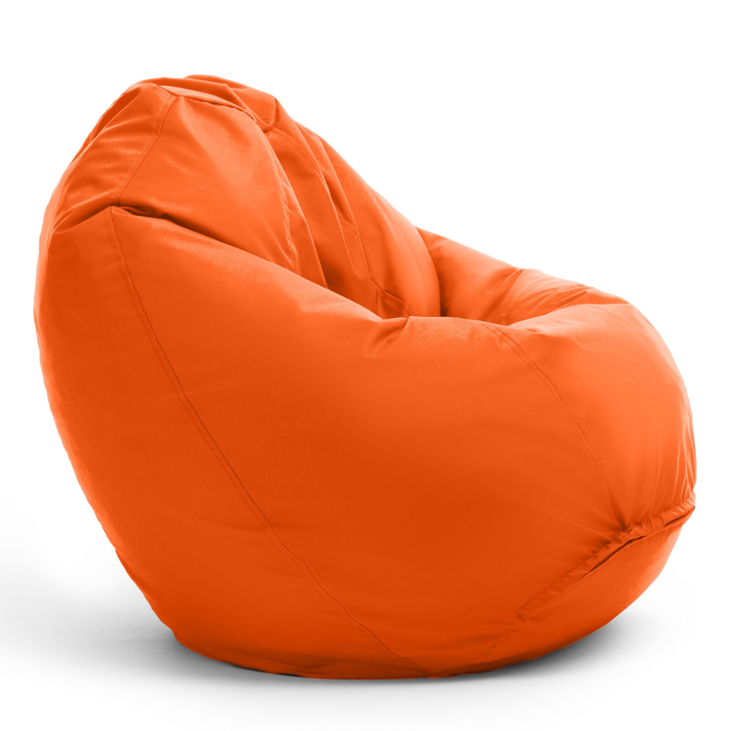 Bruni Puf Classico M en color naranja – Puff Suelo, Pufs para Salon, Puf Interior para Zock & Leer, Funda Extraíble, Perlas de EPS de Calidad Alimentaria como Relleno de Bean-Bag, de Alemania