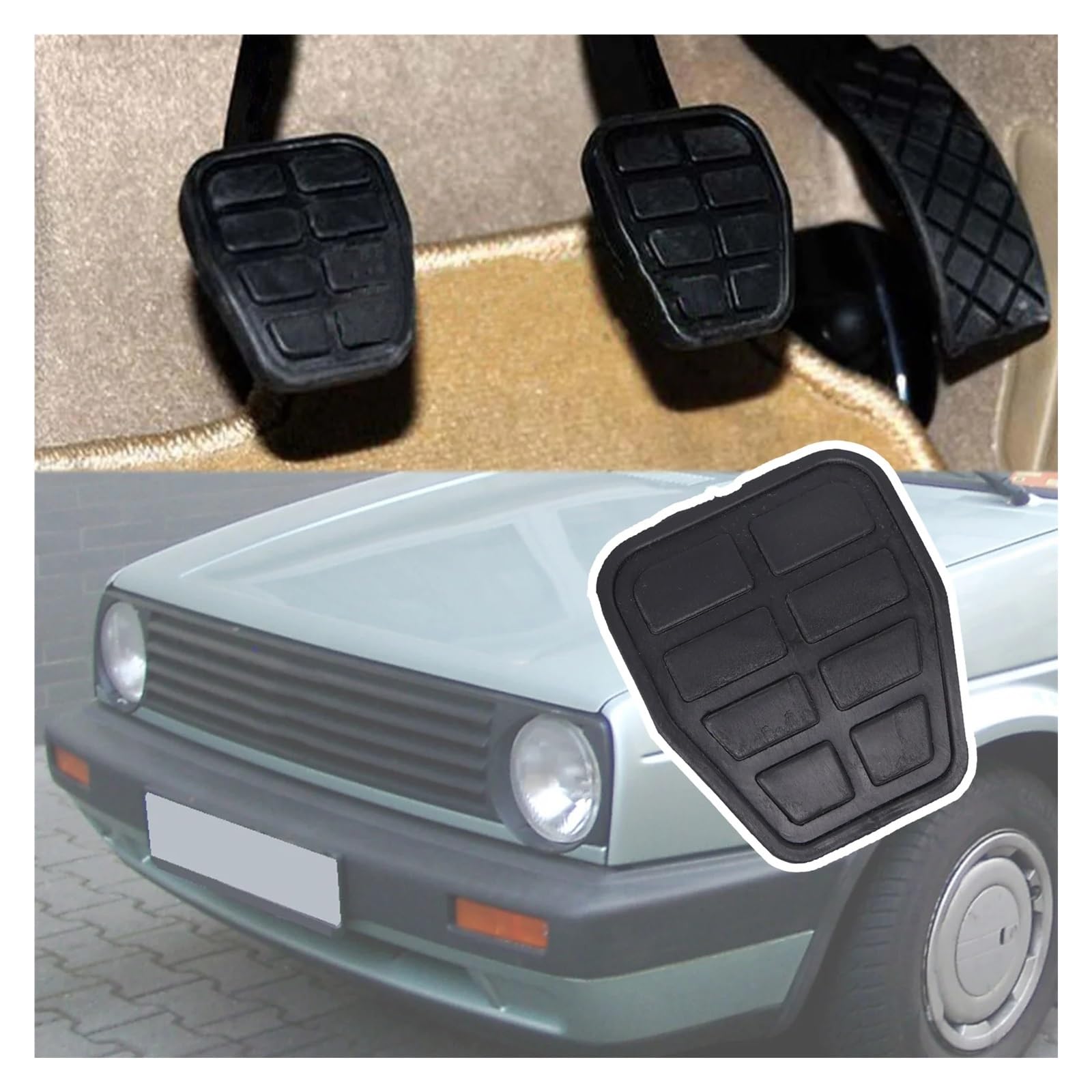 Pedalgummi Universal Pedal-Abdeckungen Für Bremse & Kupplung – Originale Gummi-Kappen, Passend Für VW, Audi, Seat, Skoda Pedalabdeckung Bremspedal Kupplung