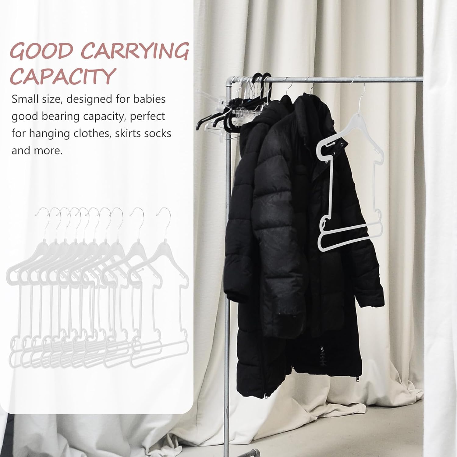 10pcs Plastic Hangers Clothes Hangers Closet Organizers Non-Slip Clothes Display for Boys