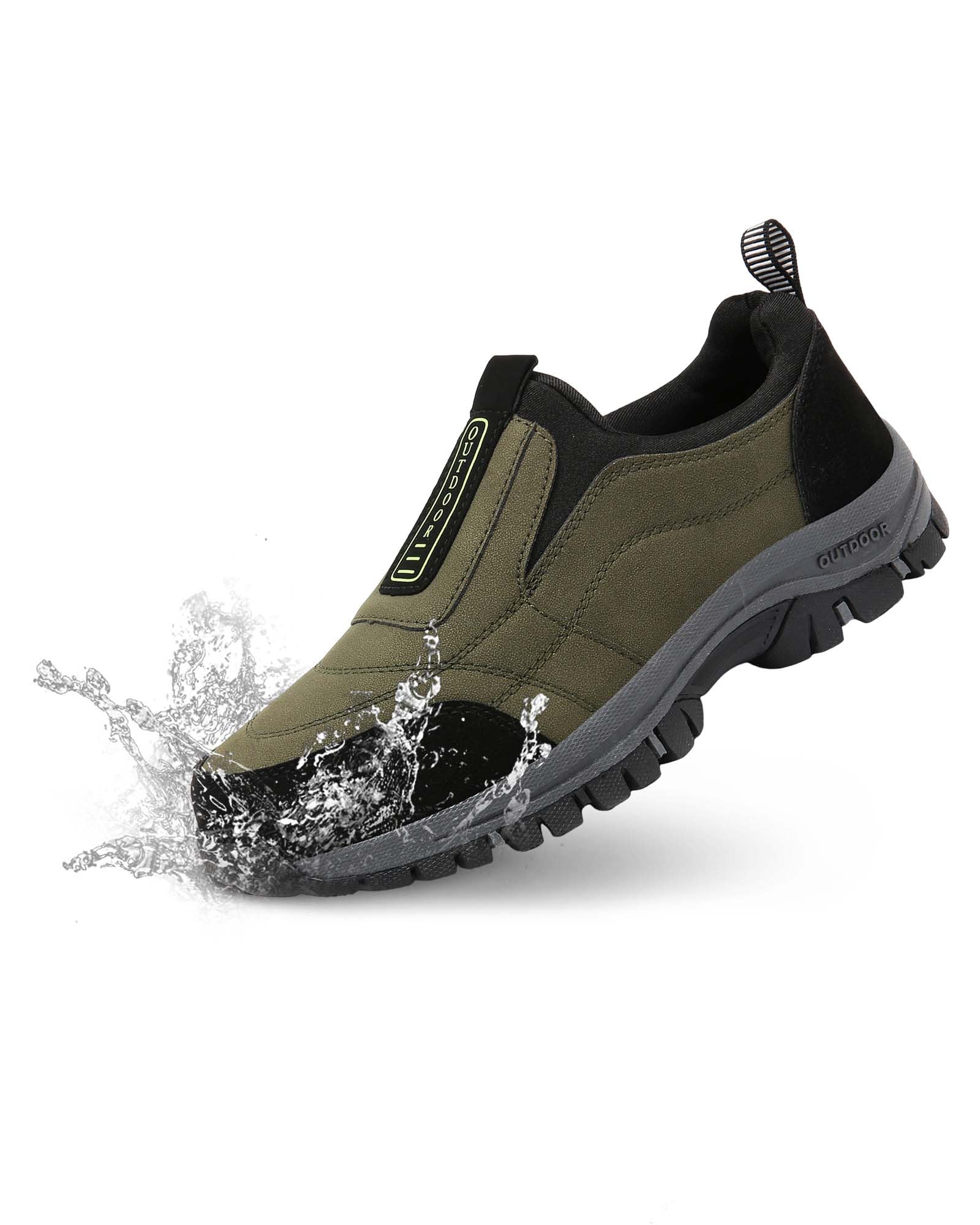 Men's Waterproof Hiking Shoes Comfortable Orthopedic Walking Shoes Slip on Sneakers Outdoor Shoes