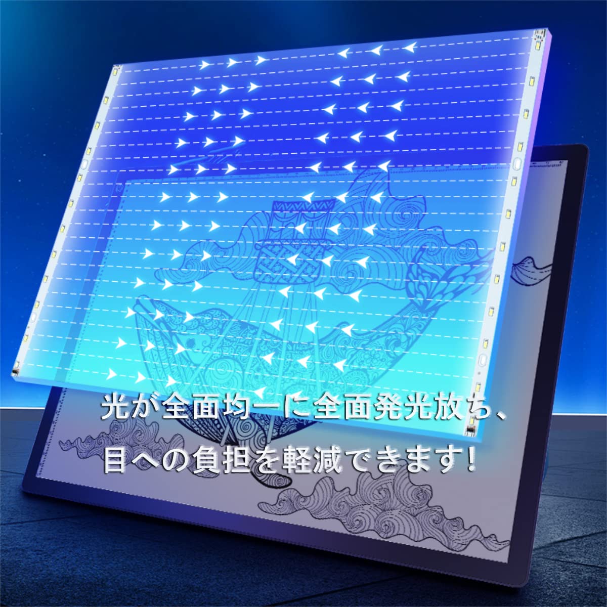 Amazon.co.jp: 【角度調整用スタンド 収納バッグ付き】トレース台 A2 
