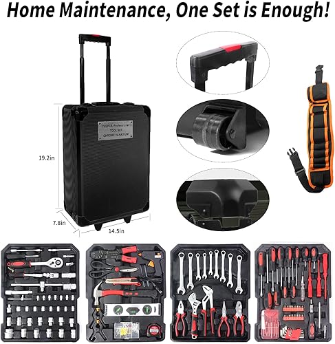 Miniatura 2 de Caja con herramientas, juegos de Mole Bean para hombres, kit de herramientas con caja Rolling Mole Bean Box, juego completo de Mole Bean Box, juego