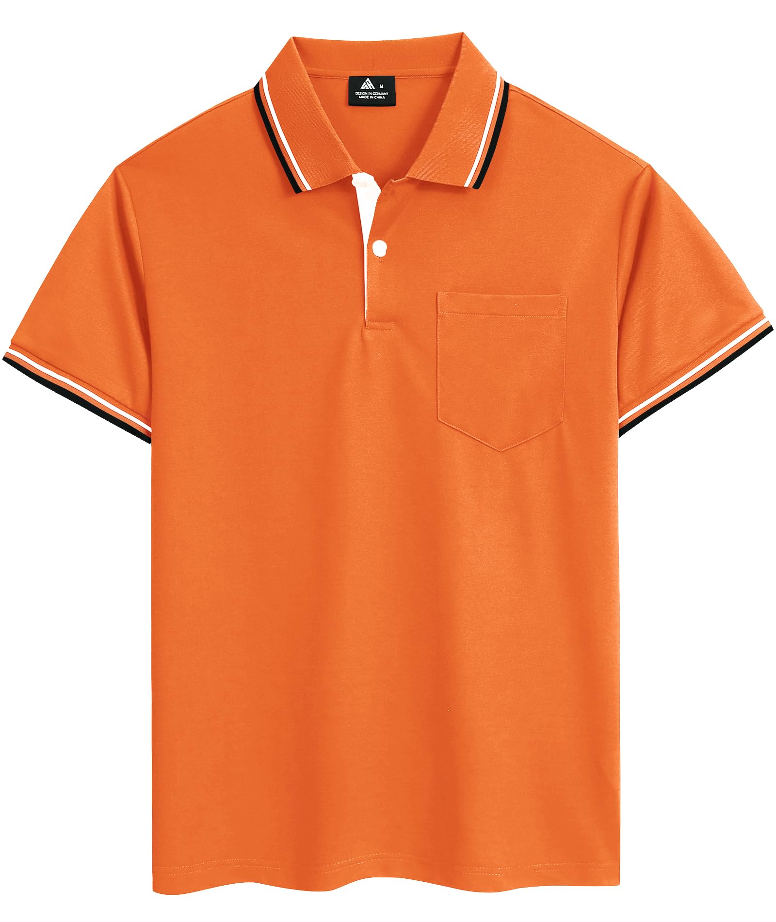 zitysport Polo Hombre Manga con Bolsillo en el Pecho Golf Polo Transpirable de Secado Rápido Poloshirt Deporte Hombre Slim Fit Tshirt Verano Camisa Hombre — view 4