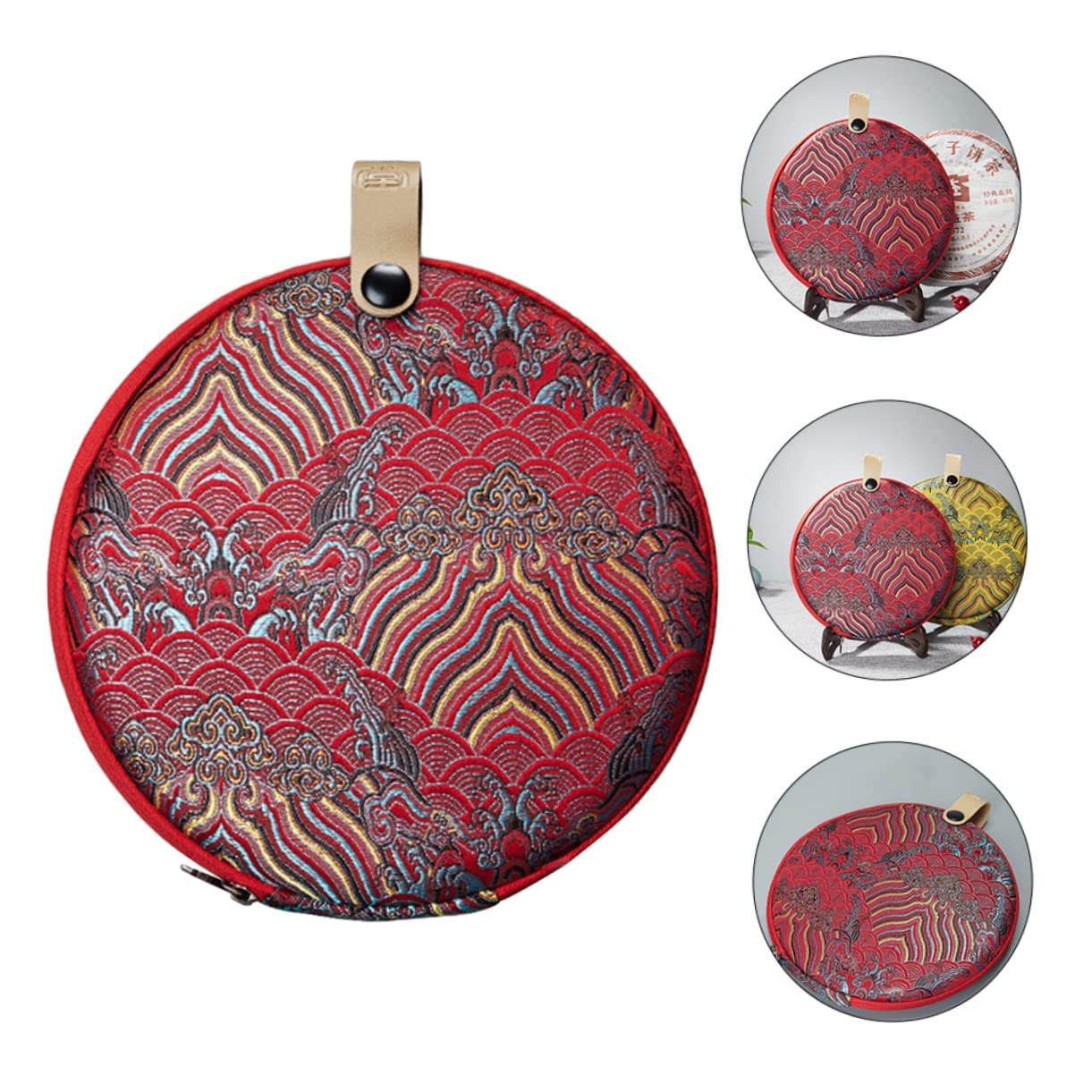 PRETYZOOM Puerh Tea Cake Storage Bag Brick Tea Storage Box Traditional Craftsmanship Elegant Design