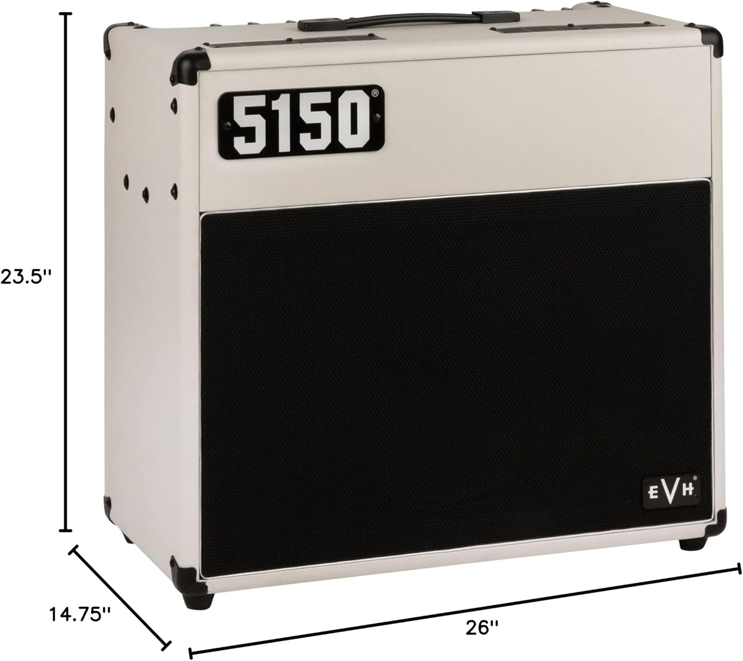 Dimensions of EVH 5150 Iconic Series 40-watt 1x12-inch Tube Combo Ampelujõulisem