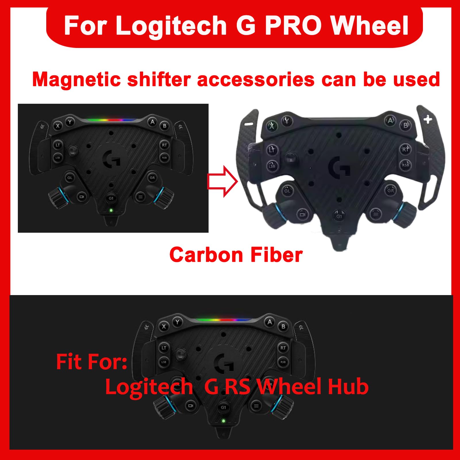 Amazon.co.jp: Logitech G PRO/RS50ベースレーシングホイール用リアル