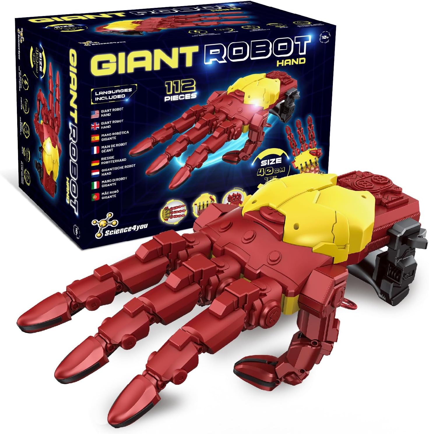 Science4you Hydraulic Cyborg Hand Kit โ Build Your own Giant Robotic Hand with 112 Pieces, STEM Toys, Iron Kid Toys the Perfect Robot & Model Kits Gift for Boys & Girls Age 10 11 12 13 14+