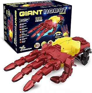 Cyborg Hydraulic Hand Kit - Build Your Own Giant Robotic Hand with 112 Pieces, Stem Iron Toys, Robots Gift Modeling Kits for 10 11 12 13 14+ Year Old Boys and Girls