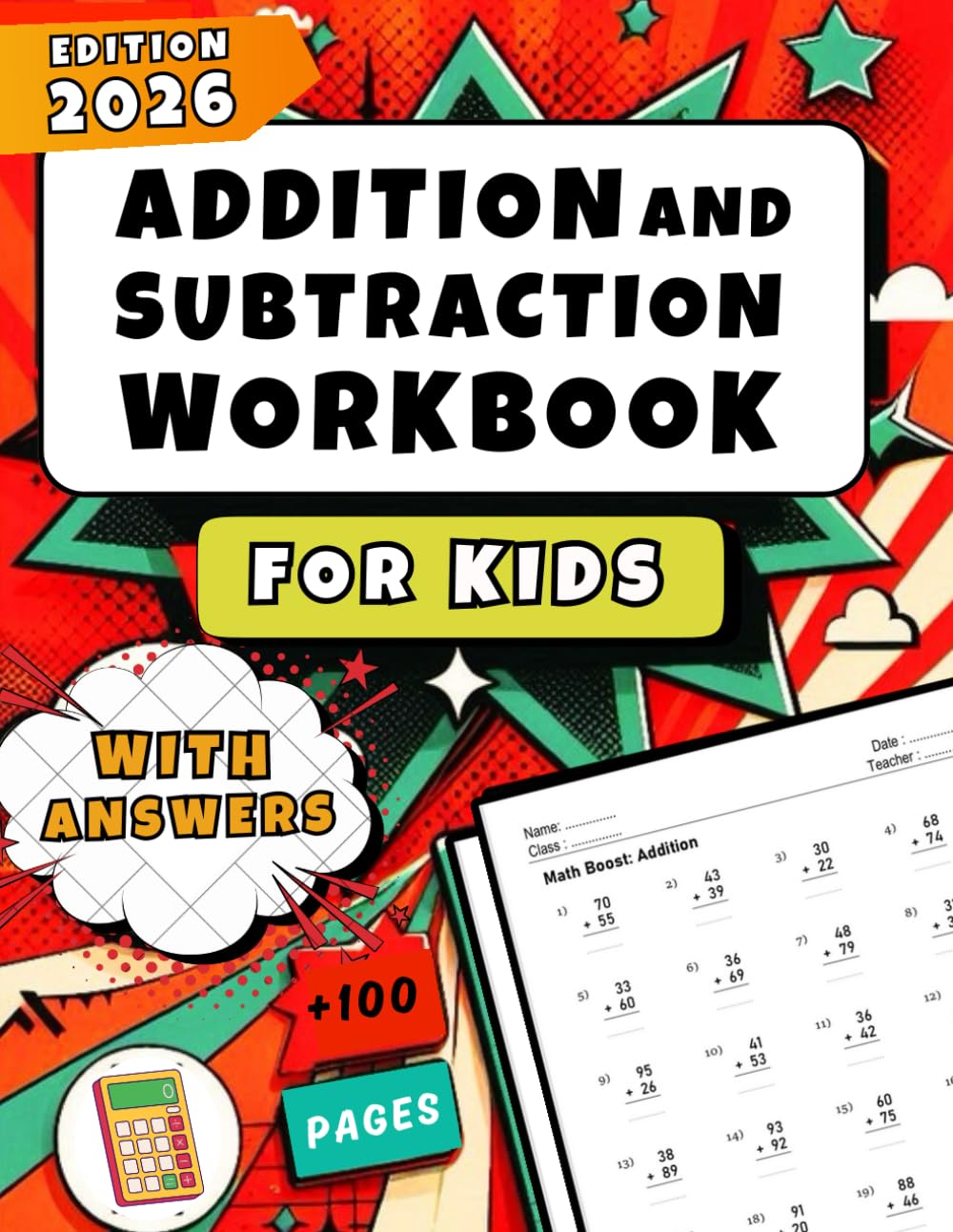 Addition and Subtraction Workbook for Kids: Over 1,800 Practice Problems with Full Answer Key