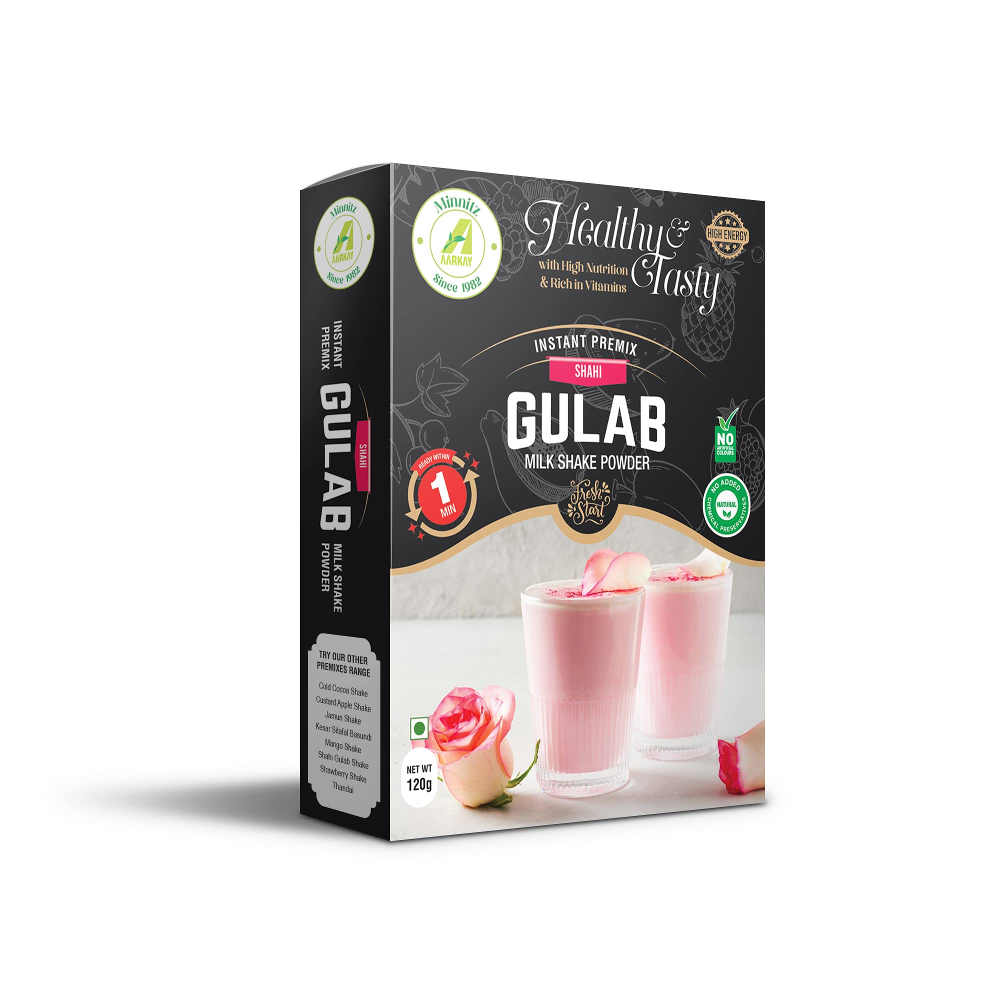 Aarkay Natural Instant Healthy Shahi Gulab (Rose) Milkshake Premix Powder (Pack of 2, 120g each) (B0BL2W2F98) Amazon Price History, Amazon Price Tracker