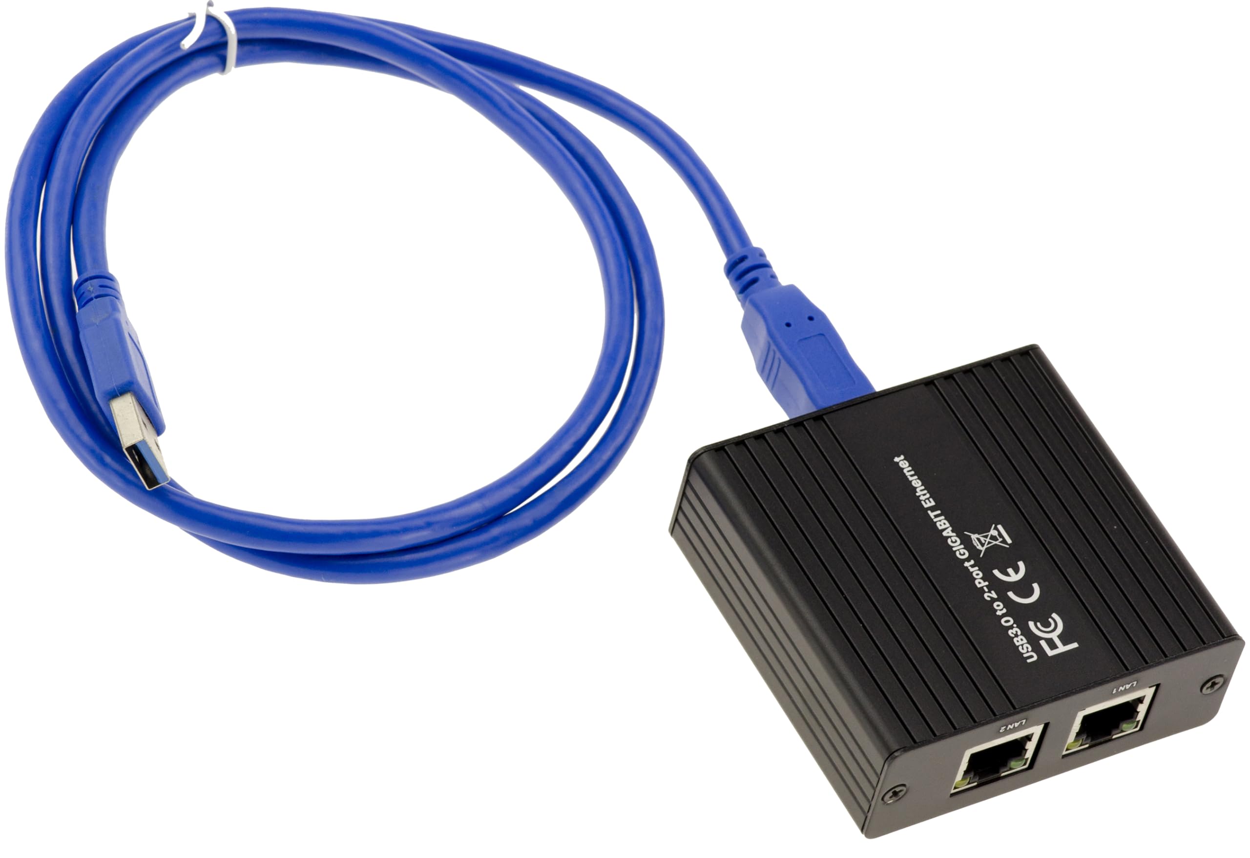 KALEA-INFORMATIQUE Kabel USB 3.0 do 2 portów RJ45 LAN GIGABIT ETHERNET 10 100 1000 z podwójnym chipsetem ASIX AX88179
