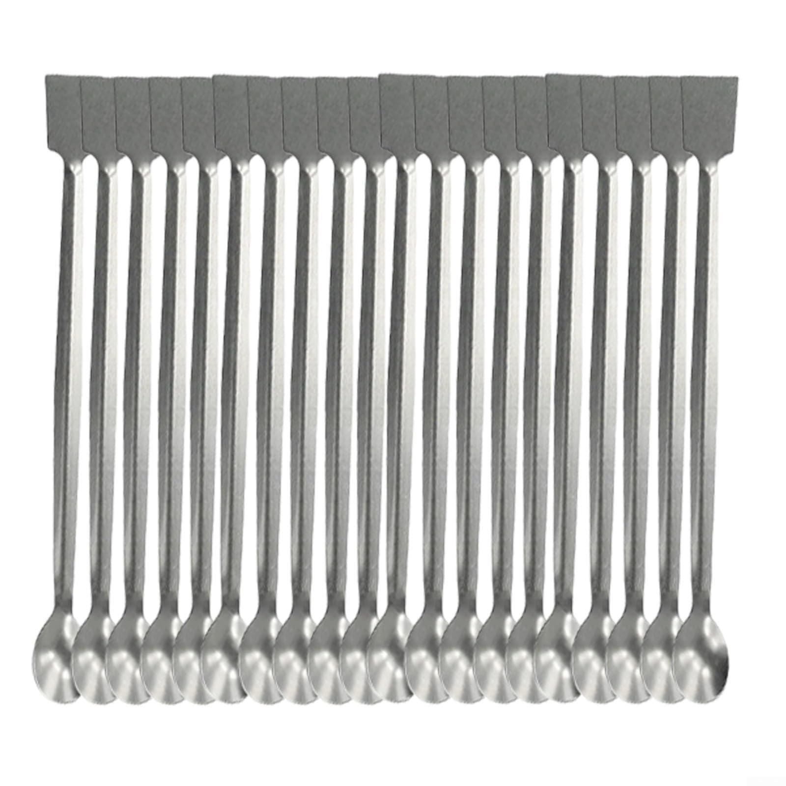Spatola da laboratorio, spatola da laboratorio in acciaio inox, 200 mm, a doppia estremità, strumenti per campionamento di polveri da laboratorio, kit di dissezione (20 pezzi)