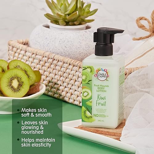 Miniatura 3 de Buds & Berries Fruit Nourish Kiwi Body Gel Lotion, Piel normal, Sin parabenos, 8.1 fl oz