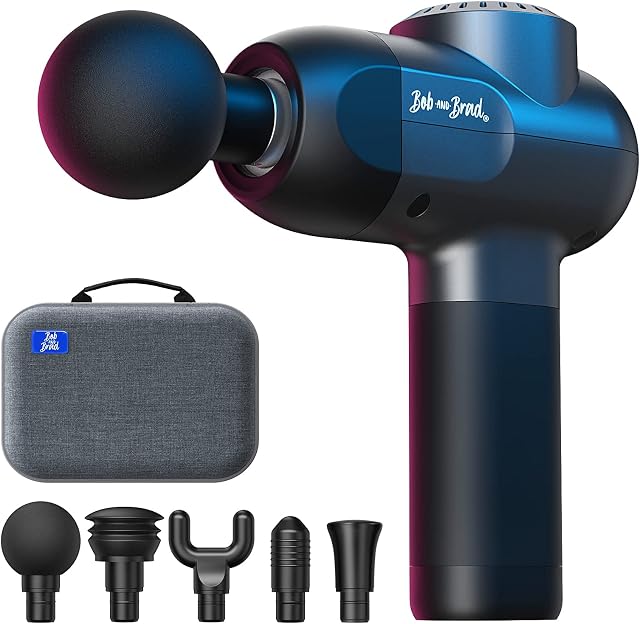 Massage Gun, Bob and Brad Massage Gun Deep Tissue Powerful up to 3200rpm Handheld Percussion Muscle Massager with 2500mAh Battery and Type-C Charging for Muscle Pain Relief Recovery, Great Gift