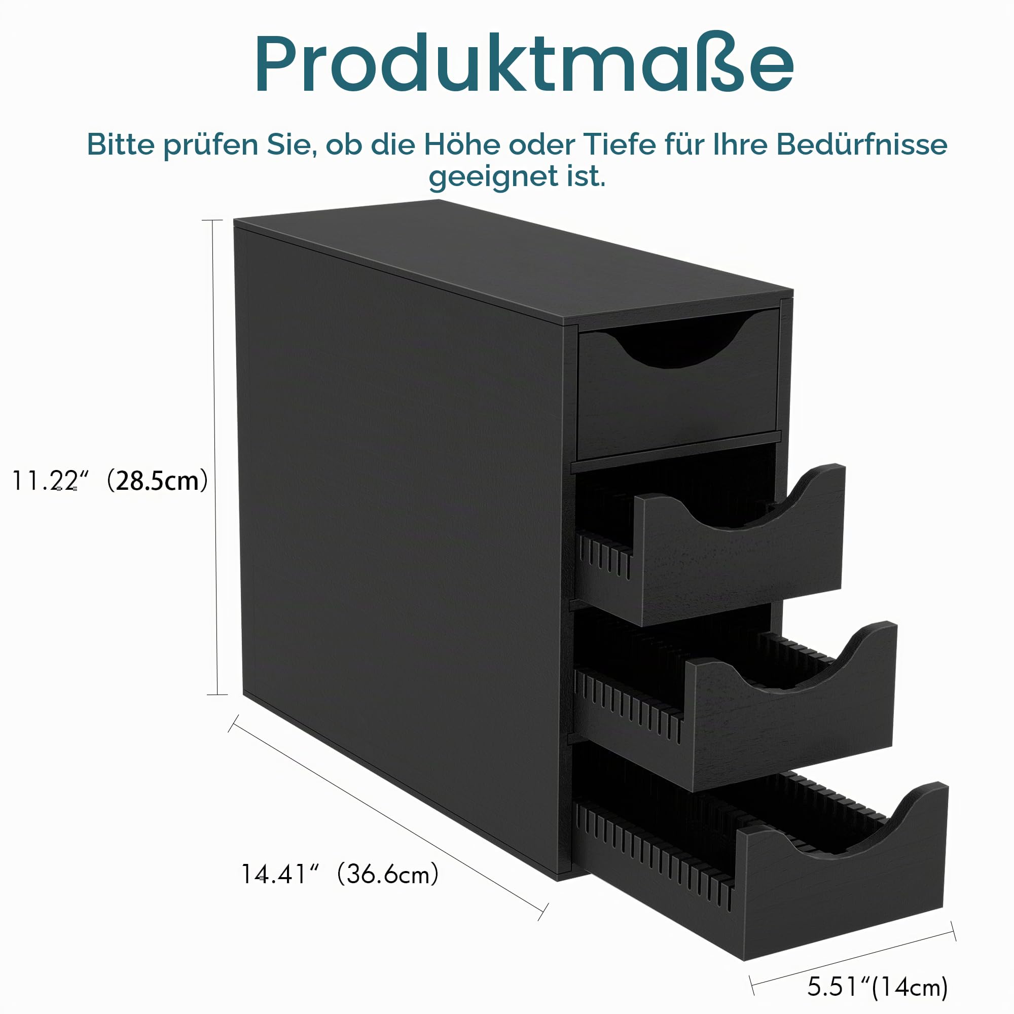 Suli Kaffeekapselhalter für Kaffeekapsel holz,4 Ebenen,104 Kapseln,Schwarz