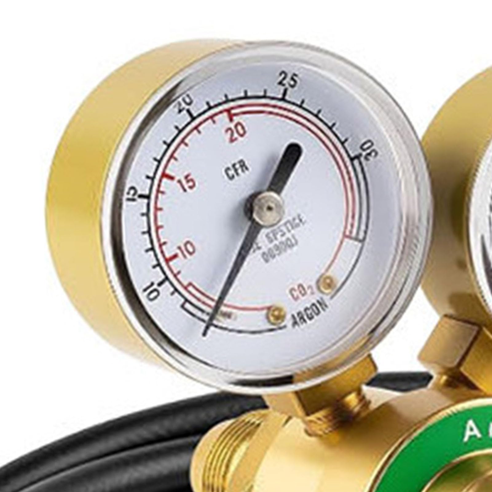 Hyuduo Reduktor Argonu CO2, Podwójny Manometr z Mosiądzu z Ciśnieniem Wejściowym od 0 do 4000 PSI do Spawania TIG MIG, Zawiera wąż o Długości 6,6 Stopy i Akcesoria