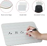 2 Panneaux blancs doublés 9x12 Effacement à sec des pouces Mini Tables blanches doublées Petit tableau blanc doublé pour les étudiants de classe Enseignants, Portable Mini Tableau blanc pour l'école, bureau, maison
