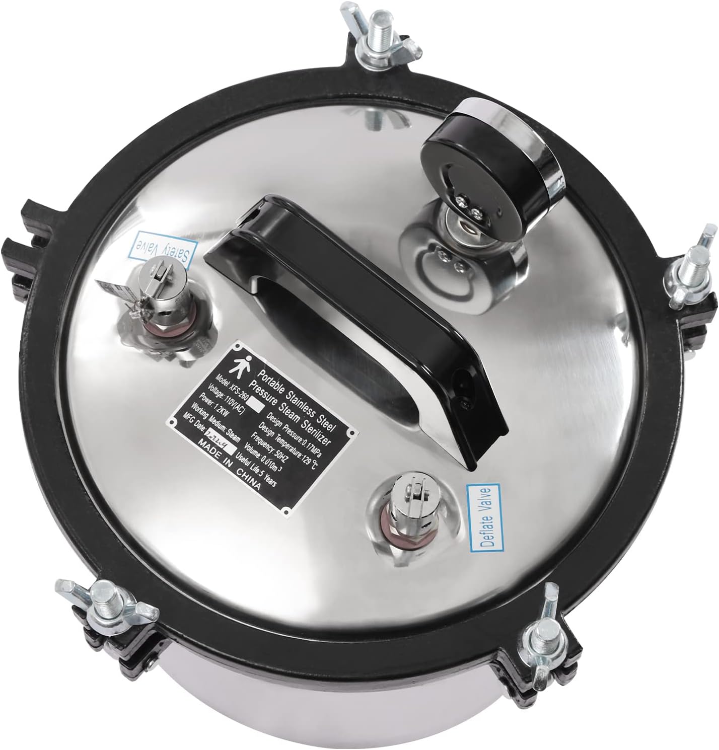 Steam Autoclave Ster𝒊l𝒊zer ，Portable Stainless Steel High Pressure Steam Cleaning Machine Desktop Ster𝒊l𝒊zer Equipment for Laboratory and Home Use