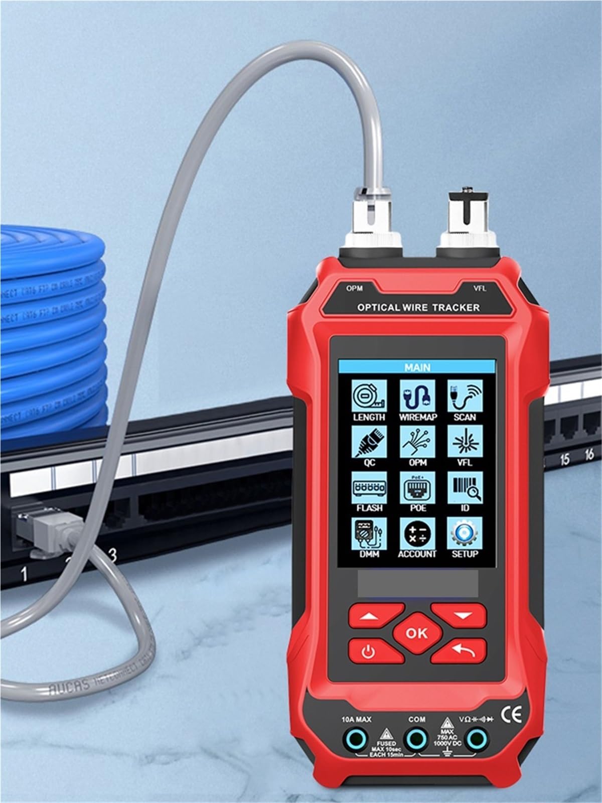 Tester for cavi di rete, tester, toner for, for Ethernet ricaricabile, rilevatore POE multifunzione, riparazione reti Prove di trasmissione