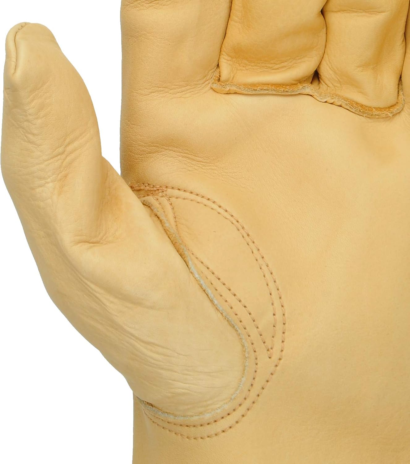 Water Repellent Cowhide Gloves, With Adjustable Ball & Tape Closure, Tan, Unlined