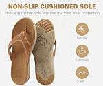 COFACE Flip Flops For Women with Arch Support Fashion Leather Adjustable Thong Sandals Yoga Mat Orthopedic Womans Flip-Flop 2025 Summer Beach