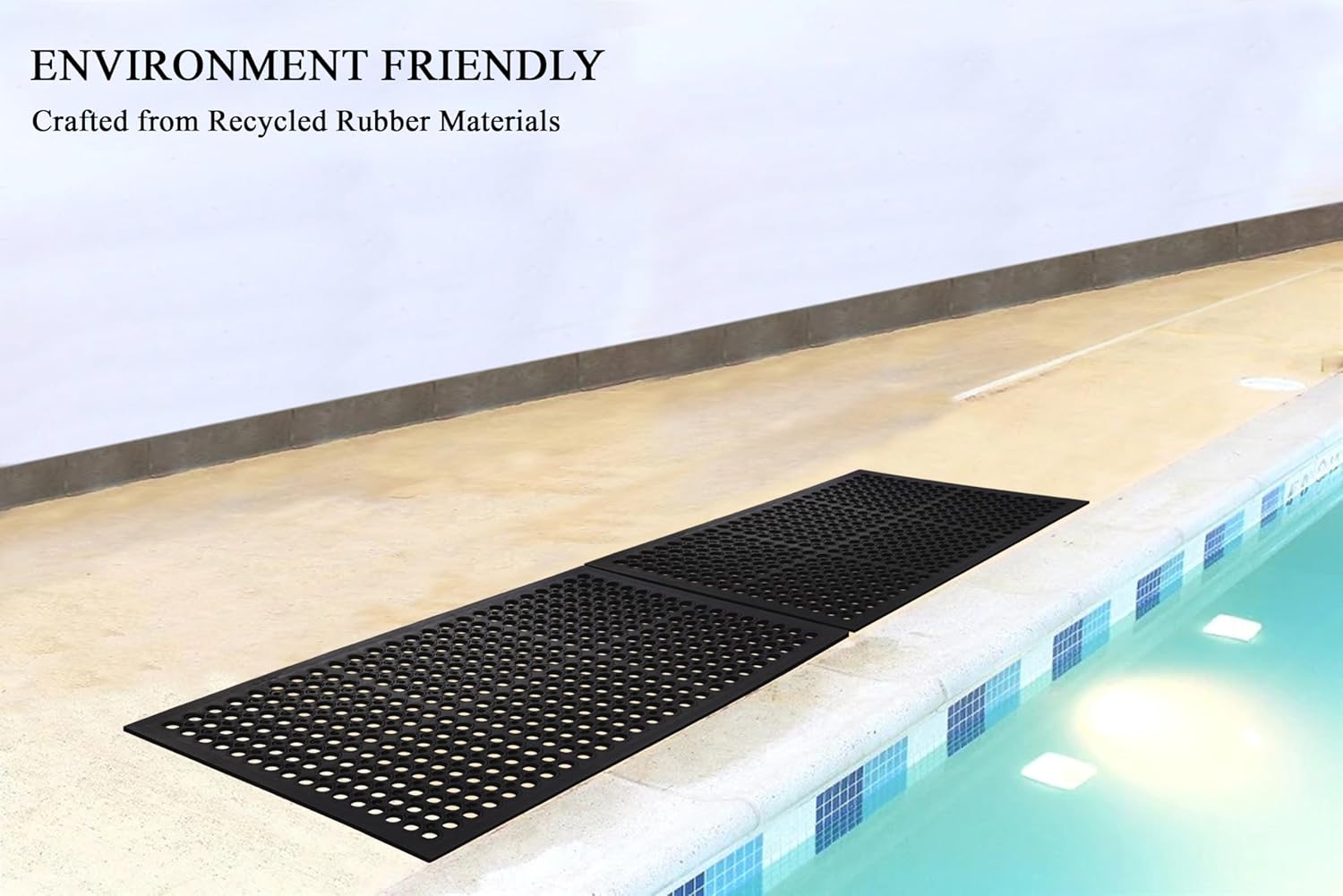 A1 Home Collections New All Purpose Anti Fatigue Versatile Rubber Floor Mat with Drain Holes, Workplace Mat, Restaurant Kitchen Mat, Bar Area Mat, Commercial, Industrial Anti Fatigue Mat 24x36 Inches