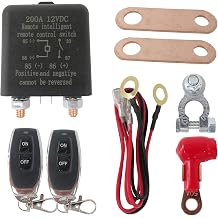 JURENGUDF New Remote Battery Kill Switch Kit, 200A Continuous 1000A Crank 12V Battery Disconnect Switch for Car Truck RV ATV Boat Motorcycle, Wireless Fob Anti Parasitic Drain Anti-Theft Cutoff Relay