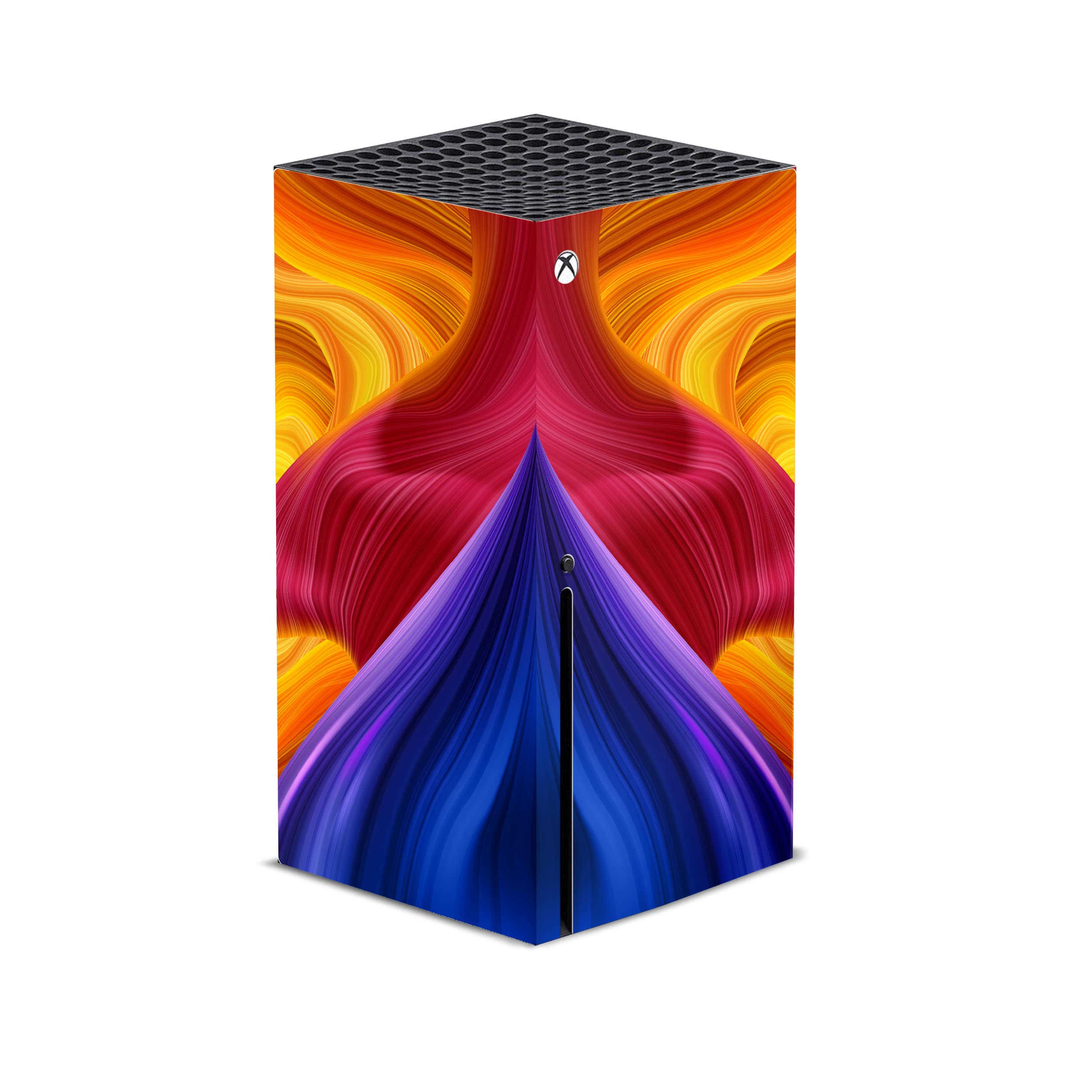 TACKY DESIGN Pelle colorata astratta compatibile per Xbox Series x Skin Twisting Console e due controller Skin, Xbox X Sticker Premium vinile 3M Decal Full wrap, Xbox Cover