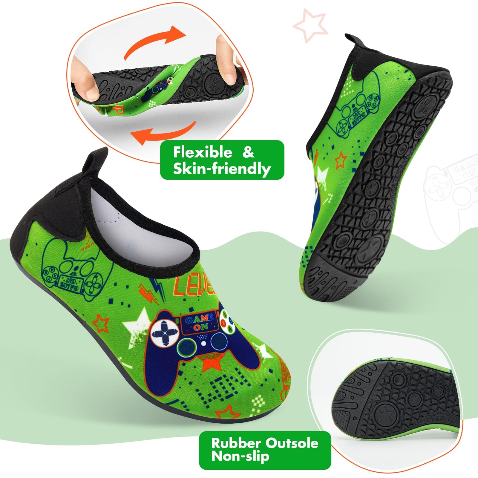 Zapatillas de Playa Descalzas de Secado Rápido Malla Suave Zapatos de Agua