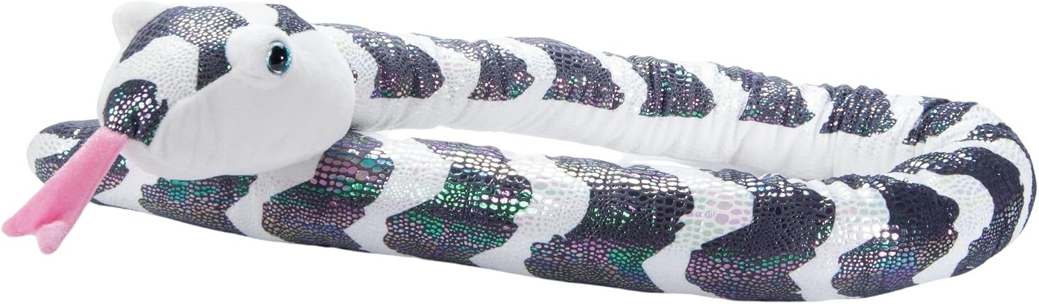 The Petting Zoo Sea Snake Stuffed Animal, Gifts for Kids, Snake Plush Toy, 54 inch (White)