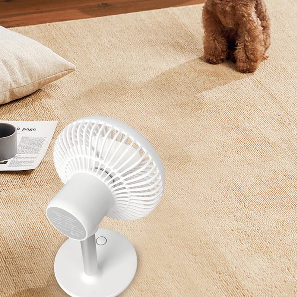 Tavolo da scrivania ricaricabile USB robusto con 4 velocità, ventilatore portatile personale per casa, camera da letto, scrivania interna per camera da letto silenziosa oscillante