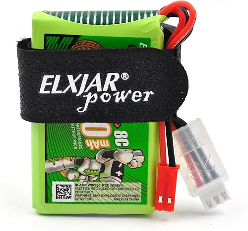 Miniatura 5 de Paquete de 2 baterías de repuesto Li-Po de 7.4V 1500mAh para Flysky FS-GT5 2.4G 6CH transmisor control remoto RC, con conector 2S, JST y cargador USB