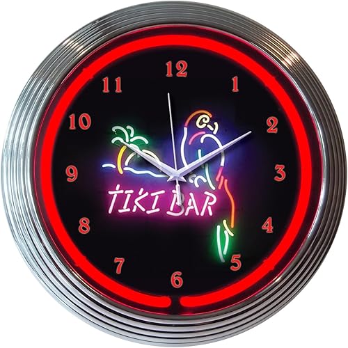Tiki Bar Neon Reloj
