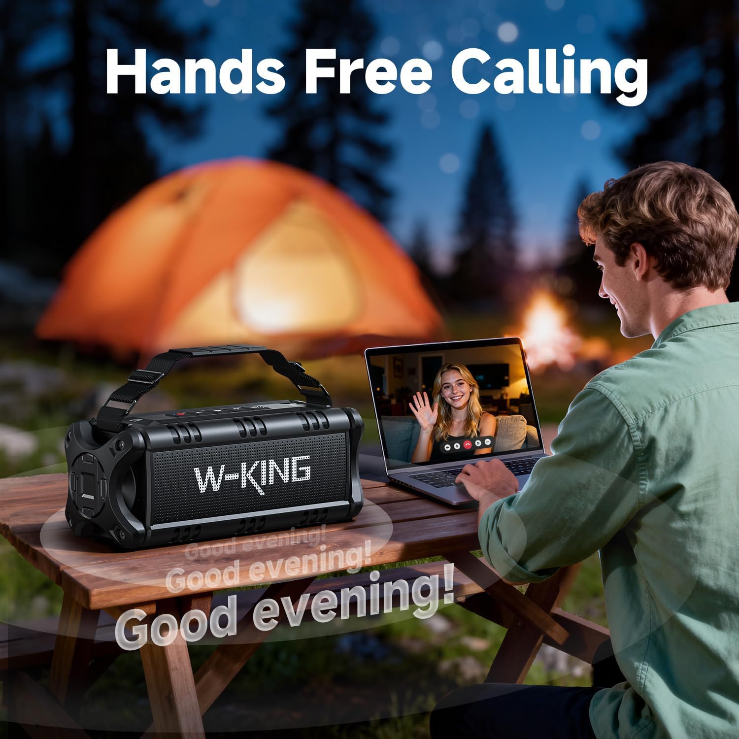 W-KING Bluetooth Speaker, 90W Max Portable Outdoor Speaker Loud, IPX6 Waterproof/50W Deep Bass Subwoofer/40H/EQ/Dual Pairing/TF/AUX, Large Boombox Speakers Bluetooth Wireless for Party/Beach/Jobside - Image 9