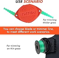 Vista 5 de THTEN SF-080 - Juego de 18 cuchillas para recortar césped compatible con Black & Decker GH3000 LST540 GH3000R LST540B