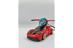 3" Christmas Ornament with Tree for Porsche 911 GT3 RS (red) Owners