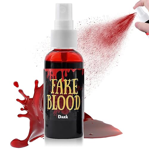 Miniatura 1 de Fake Blood Washable,Fake Blood Makeup,Fake Blood for Clothes,Halloween Liquid Fake Blood Spray,Blood Splatter for Zombie Monster Vampire Clown