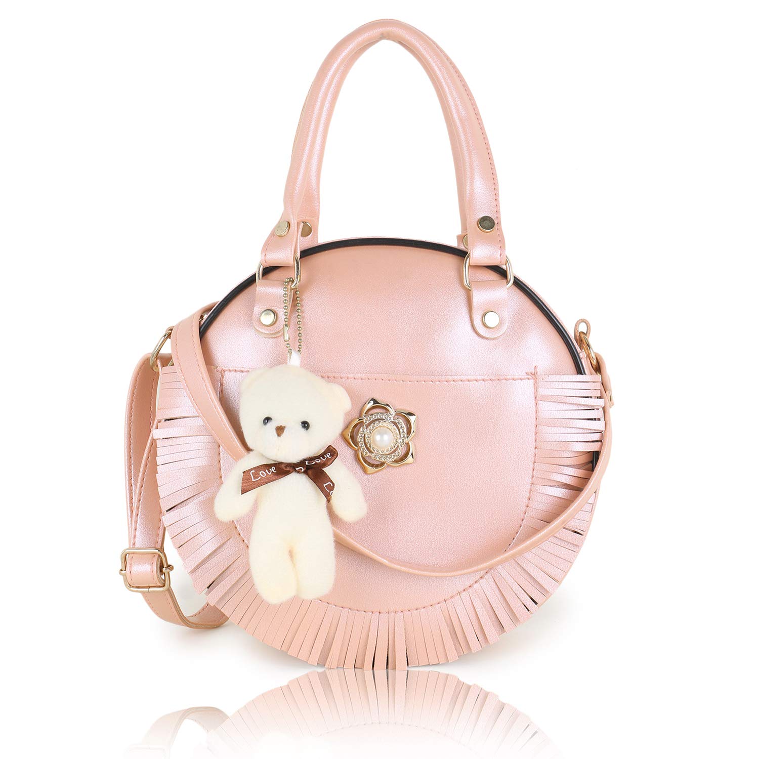 SHAMRIZ Round Shape Sling Bag for Women – Stylish, Lightweight Crossbody with Adjustable Strap, Perfect for Travel, Shopping, and Daily Use – Durable, Trendy Design(Pink) (B08CNMWBJP) Amazon Price History, Amazon Price Tracker