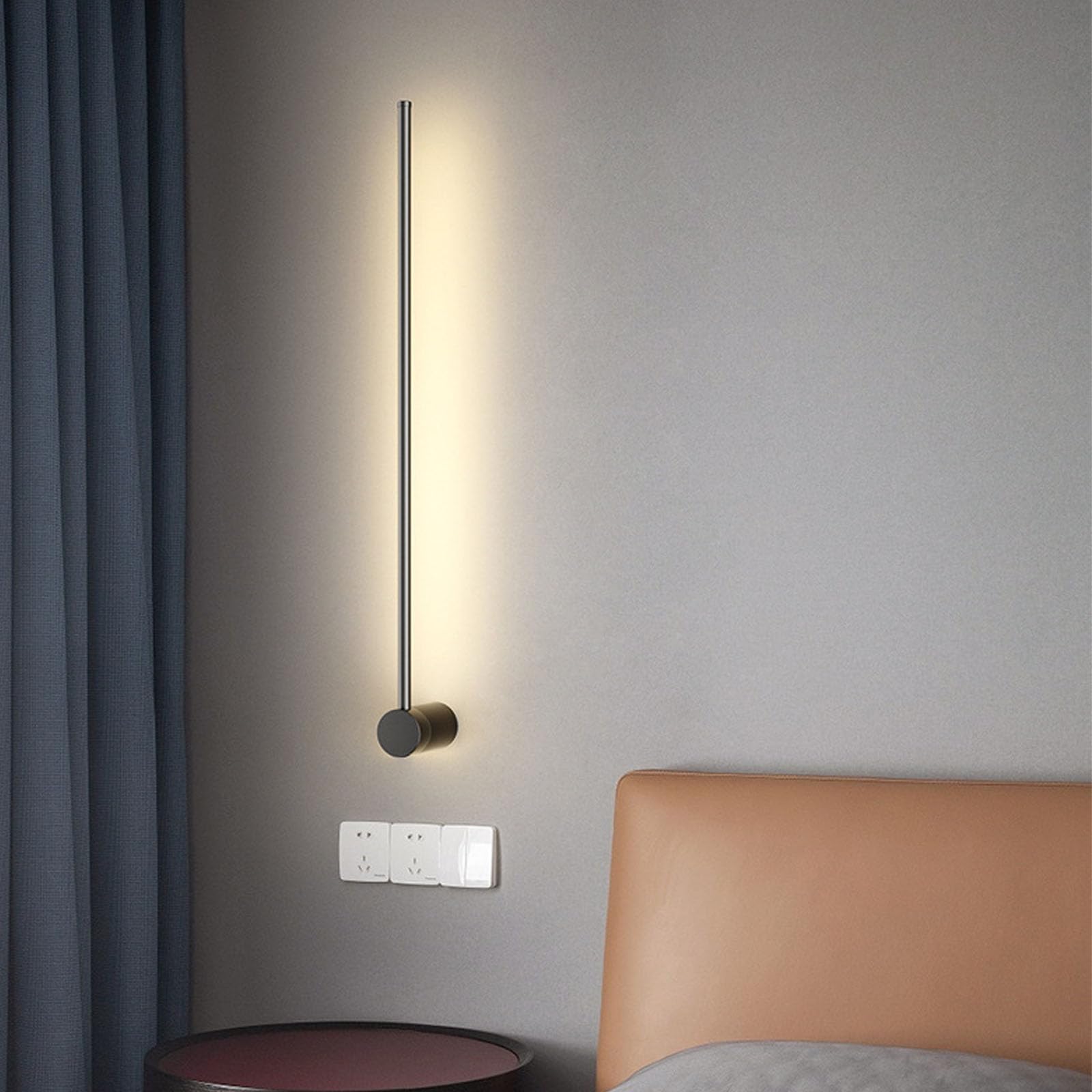 FZQSXAZU LED Long Strip Wall Lamp,Rotation Lights Indoor Modern 3000K Warm Light Sconces for Living Room, Bedroom Background Lighting(Size:145CM-14W,Color:C)