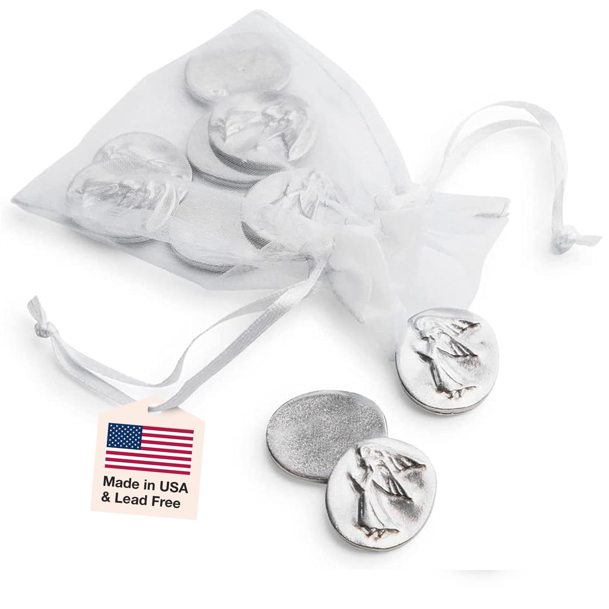 - DANFORTH Pewter Pocket Angel Bag of 10 | Handcrafted in USA Guardian Angel Tokens | Gift of Inspiration & Protection