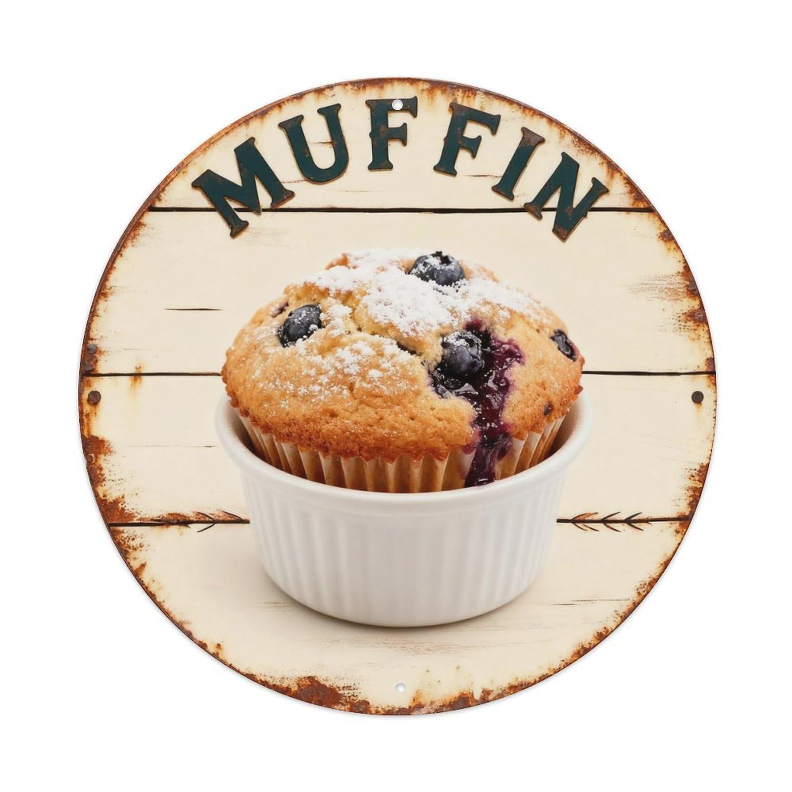 Muffin Sign Metal Tin Sign Plaque
