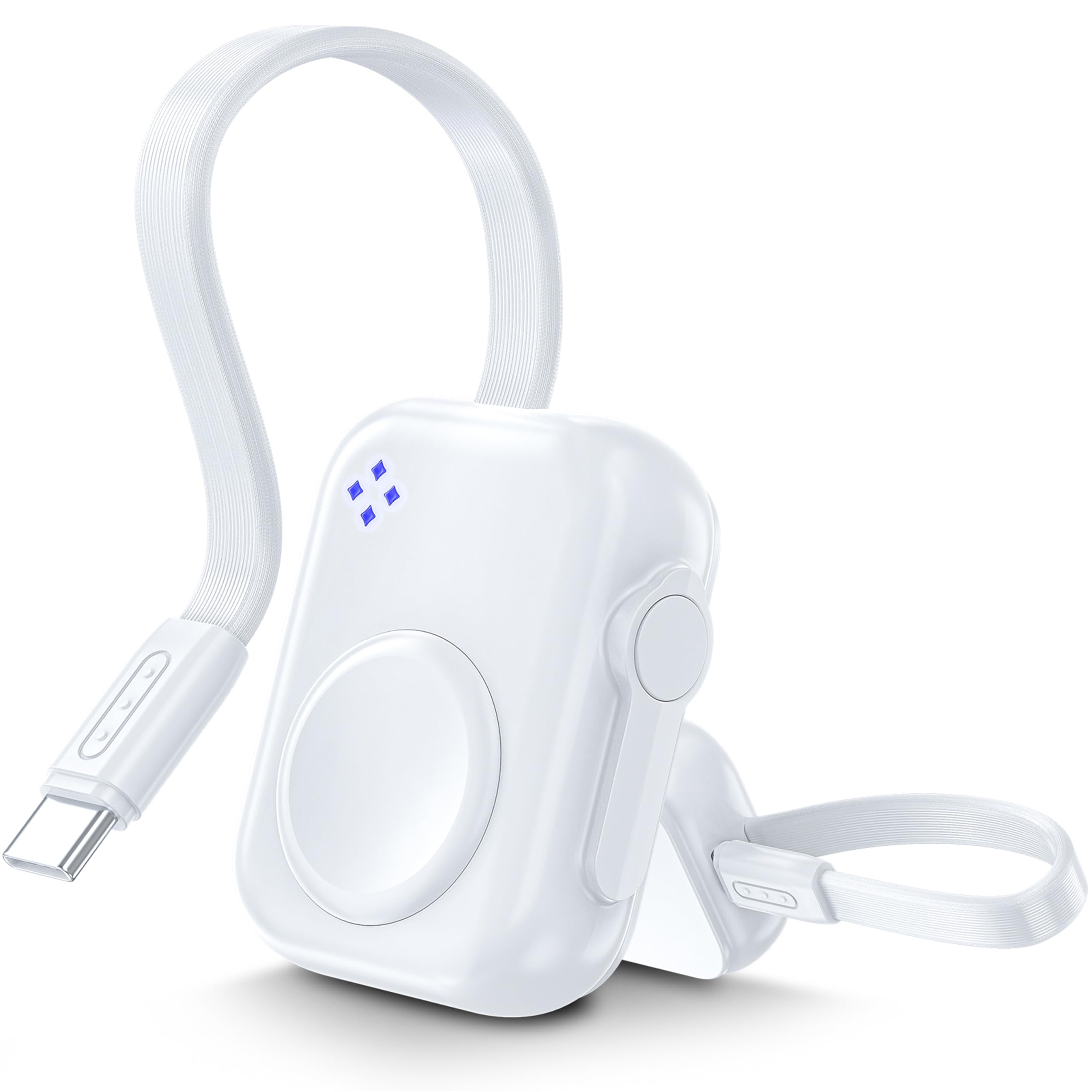 HUOTO 2024 Upgraded for Apple Watch Charger, Magnetic Portable iWatch Charger USB C 1400mAh Power Bank Keychain Fast Wireless Charging Travel for Apple Watch Series 10/9/8/UItra/7/6/5/4/3/2