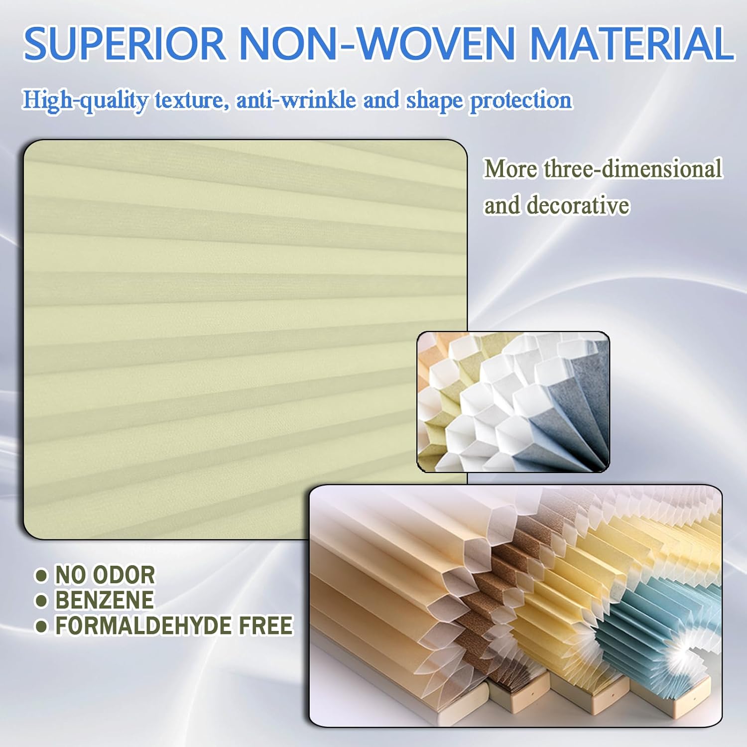 Custom Blackout Cellular Window Shades Cordless Blinds Honeycomb Blinds for Windows, Window Shades Thermal for Home, Room Darkening Cellular Door Blinds for Kitchen Easy to Install(Size:20"W*39"H,Colo