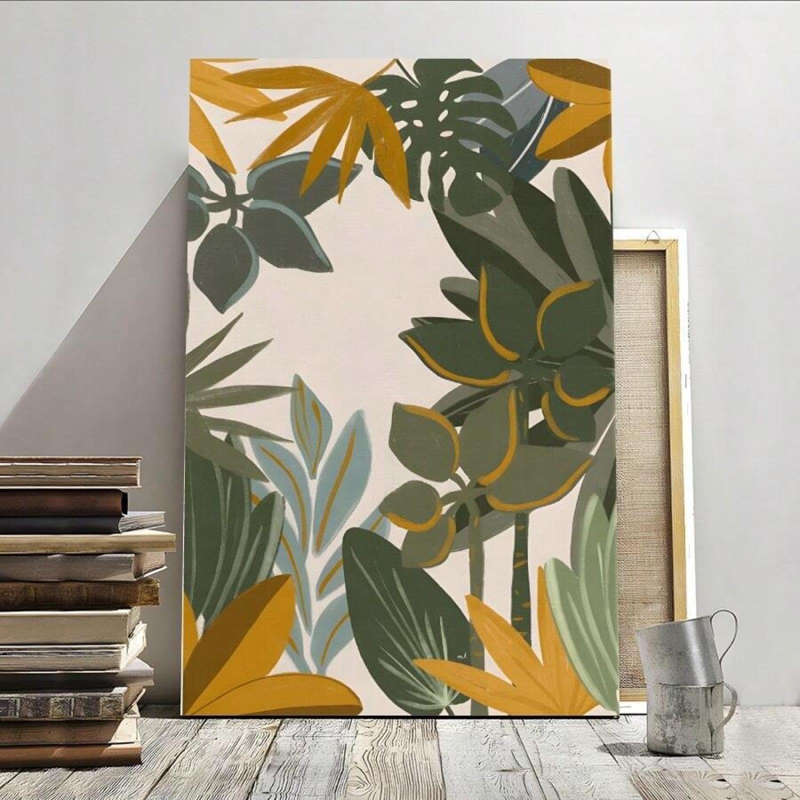 Affiche texturée Monstera toile | Décoration murale chambre et salon