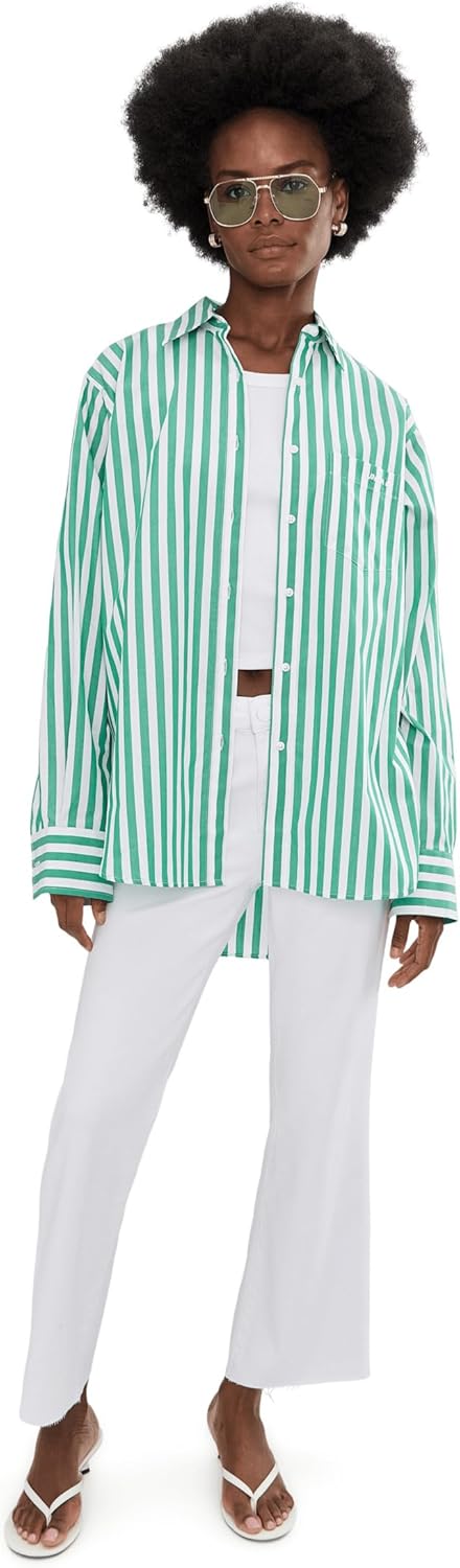 KUT from the Kloth Kelsey High-Rise Ankle Flare with Raw Hem in Optic White - Image 2