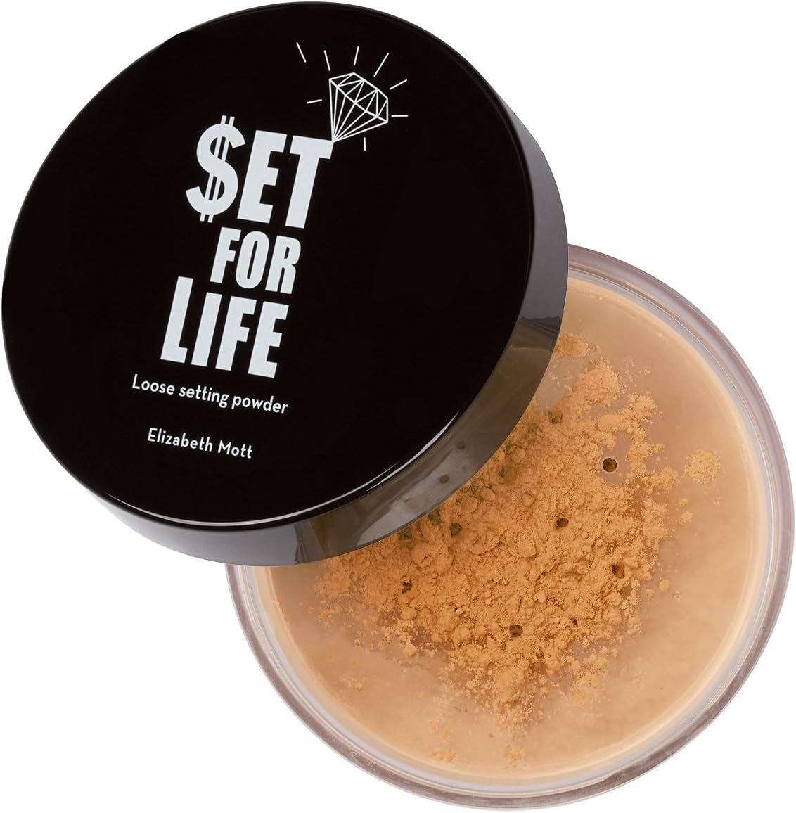 Matte Loose Face Setting Powder: Oil & Shine Control Makeup & Finishing Beauty Powder for Medium & Dark Skin Tones - Flash Friendly Set for Life Compact Facial Powder by Elizabeth Mott - 15 Grams