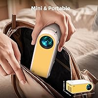 Vista 2 de KSAN Mini Proyector, Proyector con WiFi y Bluetooth, Proyector de Película con Soporte 1080P y Altavoz Integrado, Compatible con Smartphone, HDMI